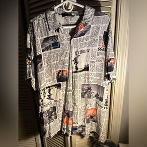 Thin cool summer button up thrift